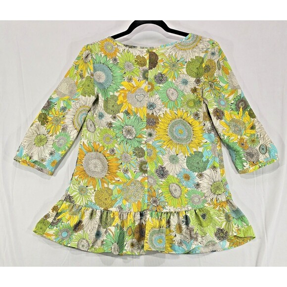 Liberty of London Target Womens Top Ruffled Floral Tunic Bloomcore Cottage Sz S - Picture 9 of 10